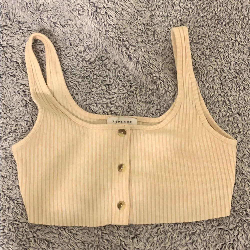 Topshop Buttoned Crop